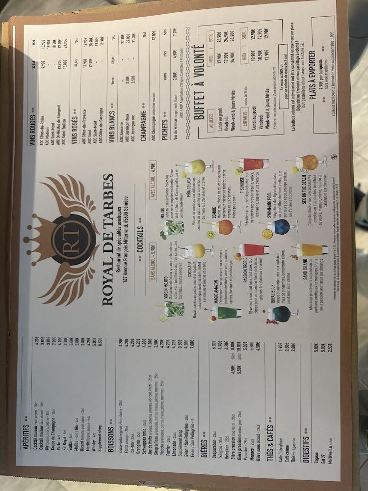 Royal de Tarbes - Menu Image 2